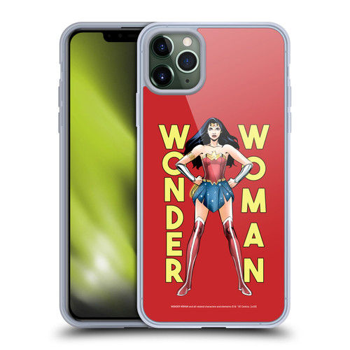 Wonder Woman DC Comics Character Art Stand Soft Gel Case for Apple iPhone 11 Pro Max