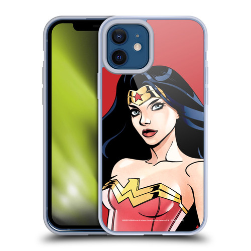 Wonder Woman DC Comics Character Art Portrait Soft Gel Case for Apple iPhone 12 / iPhone 12 Pro