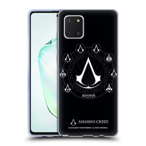 Assassin's Creed Legacy Logo Crests Soft Gel Case for Samsung Galaxy Note10 Lite