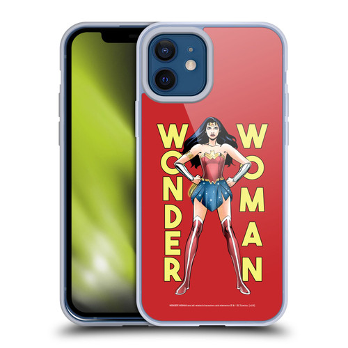 Wonder Woman DC Comics Character Art Stand Soft Gel Case for Apple iPhone 12 / iPhone 12 Pro & MagSafe