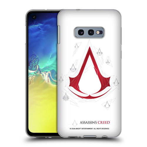 Assassin's Creed Legacy Logo Geometric White Soft Gel Case for Samsung Galaxy S10e