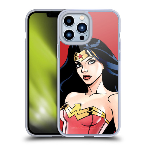 Wonder Woman DC Comics Character Art Portrait Soft Gel Case for Apple iPhone 13 Pro Max