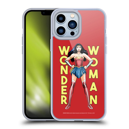 Wonder Woman DC Comics Character Art Stand Soft Gel Case for Apple iPhone 13 Pro Max & MagSafe
