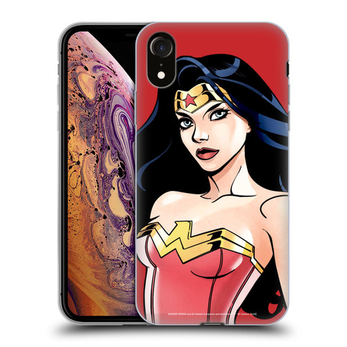 Wonder Woman DC Comics Character Art Portrait Soft Gel Case for Apple iPhone XR