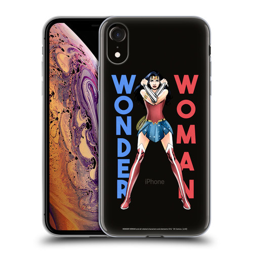 Wonder Woman DC Comics Character Art Stand 2 Soft Gel Case for Apple iPhone XR