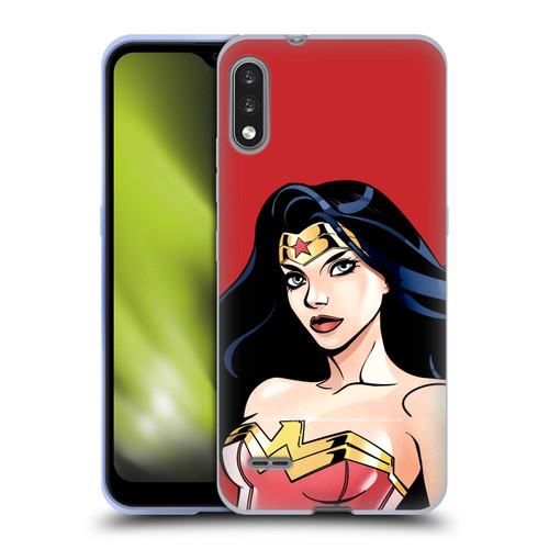 Wonder Woman DC Comics Character Art Portrait Soft Gel Case for LG K22