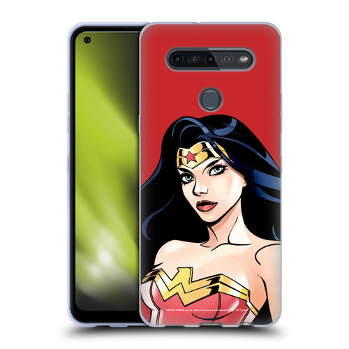 Wonder Woman DC Comics Character Art Portrait Soft Gel Case for LG K51S