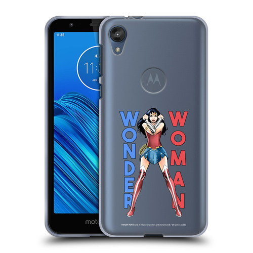 Wonder Woman DC Comics Character Art Stand 2 Soft Gel Case for Motorola Moto E6