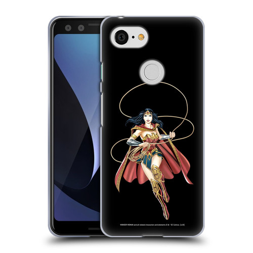 Wonder Woman DC Comics Character Art Lasso Of Truth Soft Gel Case for Google Pixel 3