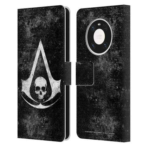 Assassin's Creed Black Flag Logos Grunge Leather Book Wallet Case Cover For Huawei Mate 40 Pro 5G