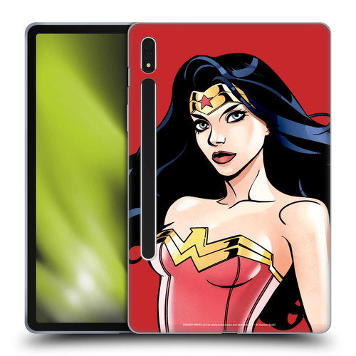 Wonder Woman DC Comics Character Art Portrait Soft Gel Case for Samsung Galaxy Tab S8