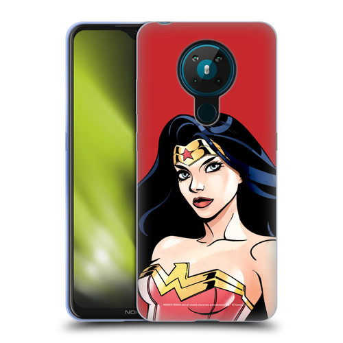 Wonder Woman DC Comics Character Art Portrait Soft Gel Case for Nokia 5.3