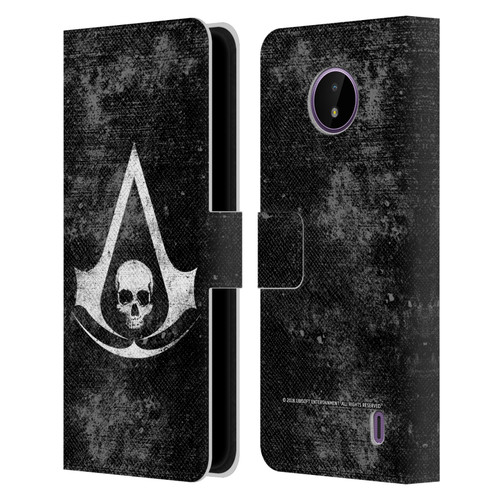 Assassin's Creed Black Flag Logos Grunge Leather Book Wallet Case Cover For Nokia C10 / C20