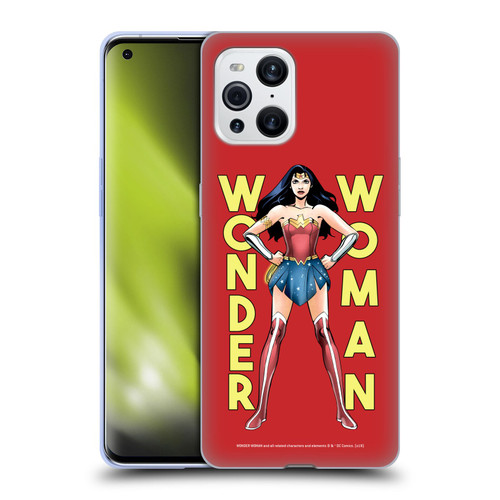 Wonder Woman DC Comics Character Art Stand Soft Gel Case for OPPO Find X3 / Pro