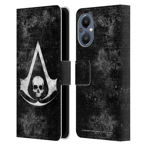 Assassin's Creed Black Flag Logos Grunge Leather Book Wallet Case Cover For OnePlus Nord N20 5G