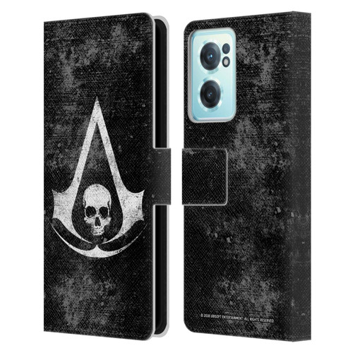 Assassin's Creed Black Flag Logos Grunge Leather Book Wallet Case Cover For OnePlus Nord CE 2 5G