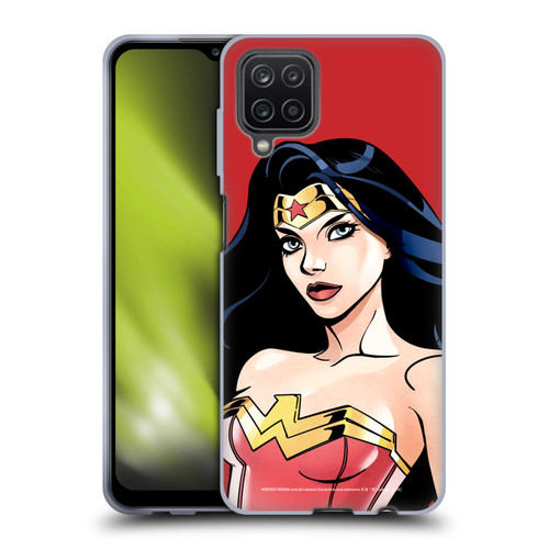 Wonder Woman DC Comics Character Art Portrait Soft Gel Case for Samsung Galaxy A12 (2020)