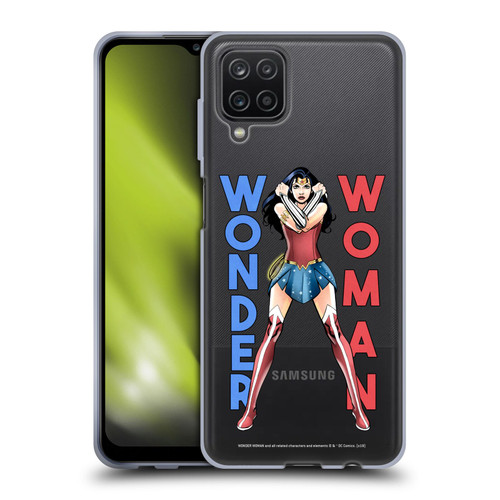 Wonder Woman DC Comics Character Art Stand 2 Soft Gel Case for Samsung Galaxy A12 (2020)