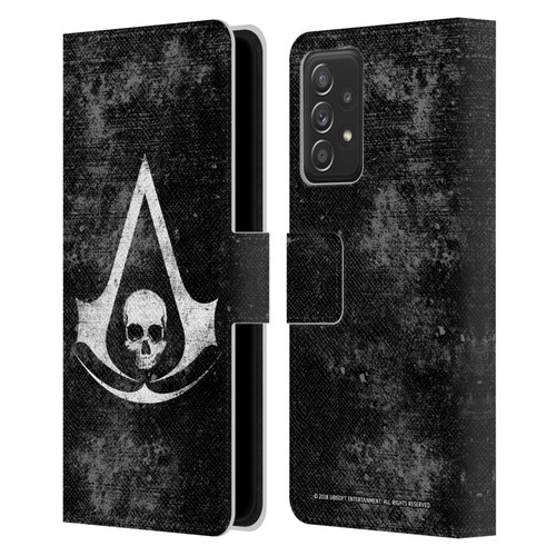 Assassin's Creed Black Flag Logos Grunge Leather Book Wallet Case Cover For Samsung Galaxy A52 / A52s / 5G (2021)