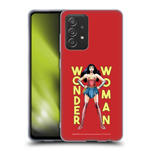 Wonder Woman DC Comics Character Art Stand Soft Gel Case for Samsung Galaxy A52 / A52s / 5G (2021)