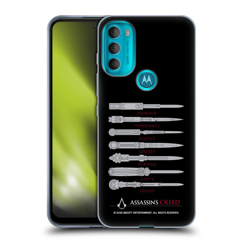 Assassin's Creed Legacy Typography Blades Soft Gel Case for Motorola Moto G71 5G