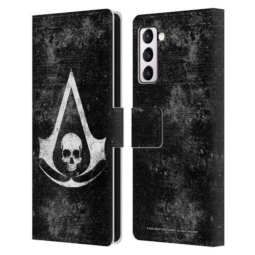 Assassin's Creed Black Flag Logos Grunge Leather Book Wallet Case Cover For Samsung Galaxy S21+ 5G