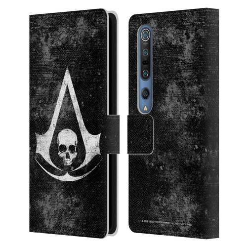 Assassin's Creed Black Flag Logos Grunge Leather Book Wallet Case Cover For Xiaomi Mi 10 5G / Mi 10 Pro 5G