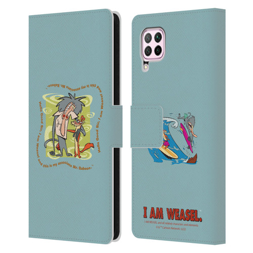 I Am Weasel. Graphics Hello Good Sir Leather Book Wallet Case Cover For Huawei Nova 6 SE / P40 Lite
