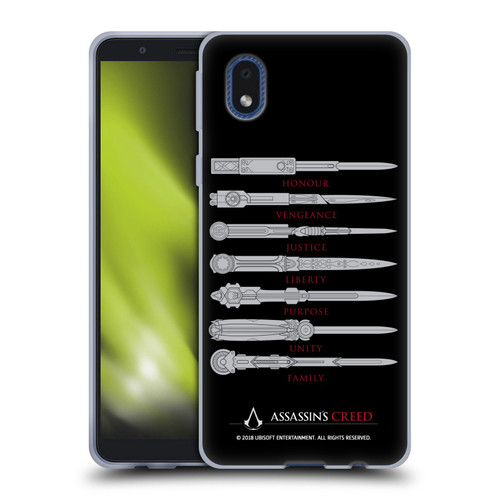 Assassin's Creed Legacy Typography Blades Soft Gel Case for Samsung Galaxy A01 Core (2020)