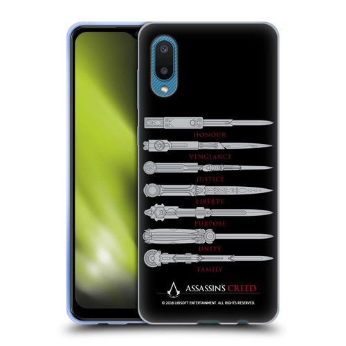 Assassin's Creed Legacy Typography Blades Soft Gel Case for Samsung Galaxy A02/M02 (2021)
