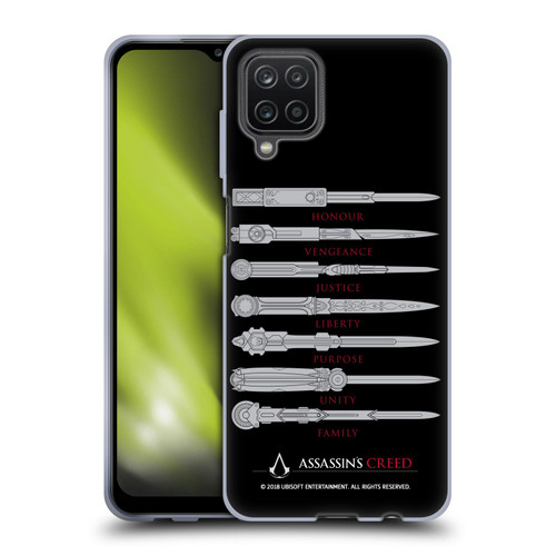 Assassin's Creed Legacy Typography Blades Soft Gel Case for Samsung Galaxy A12 (2020)