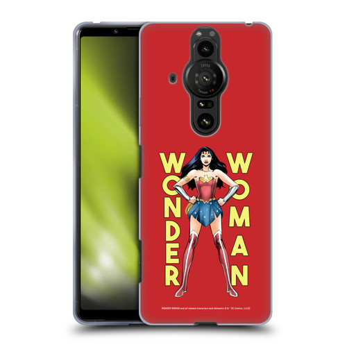 Wonder Woman DC Comics Character Art Stand Soft Gel Case for Sony Xperia Pro-I