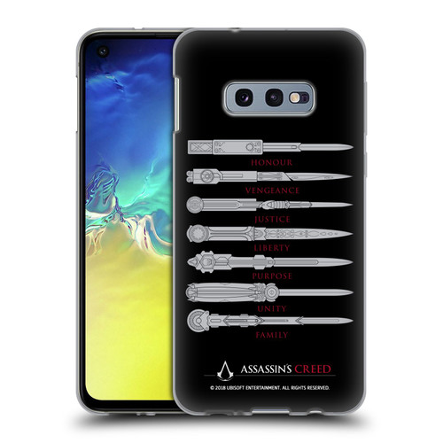 Assassin's Creed Legacy Typography Blades Soft Gel Case for Samsung Galaxy S10e