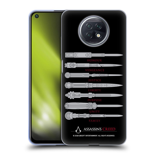 Assassin's Creed Legacy Typography Blades Soft Gel Case for Xiaomi Redmi Note 9T 5G