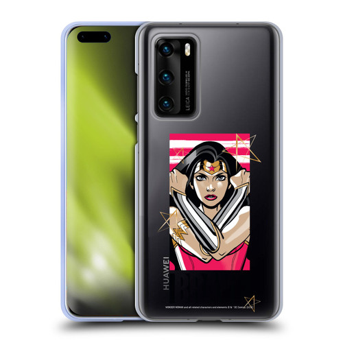 Wonder Woman DC Comics Graphic Arts Brave Soft Gel Case for Huawei P40 5G