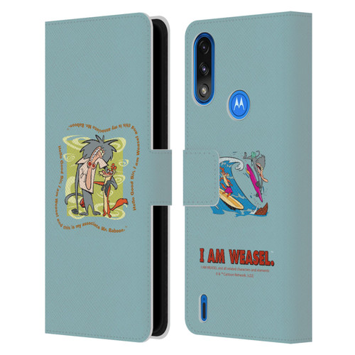 I Am Weasel. Graphics Hello Good Sir Leather Book Wallet Case Cover For Motorola Moto E7 Power / Moto E7i Power