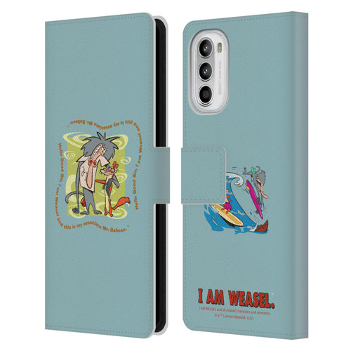 I Am Weasel. Graphics Hello Good Sir Leather Book Wallet Case Cover For Motorola Moto G52