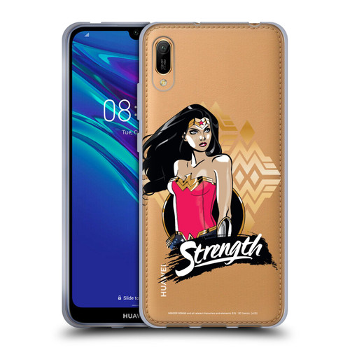 Wonder Woman DC Comics Graphic Arts Strength Soft Gel Case for Huawei Y6 Pro (2019)