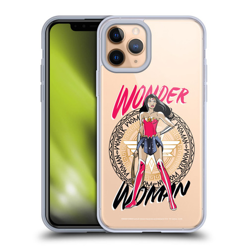 Wonder Woman DC Comics Graphic Arts Shield 3 Soft Gel Case for Apple iPhone 11 Pro
