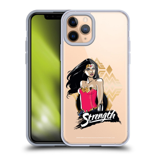 Wonder Woman DC Comics Graphic Arts Strength Soft Gel Case for Apple iPhone 11 Pro