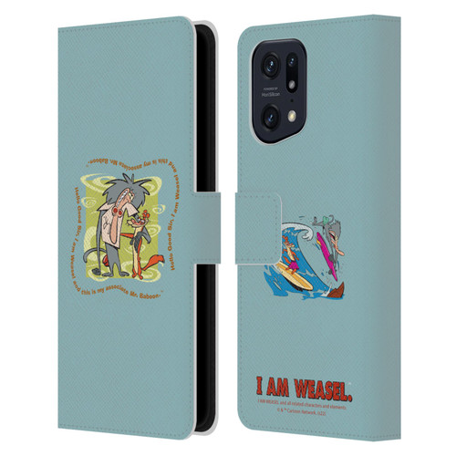 I Am Weasel. Graphics Hello Good Sir Leather Book Wallet Case Cover For OPPO Find X5
