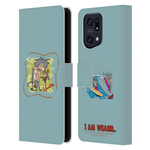 I Am Weasel. Graphics Hello Good Sir Leather Book Wallet Case Cover For OPPO Find X5 Pro