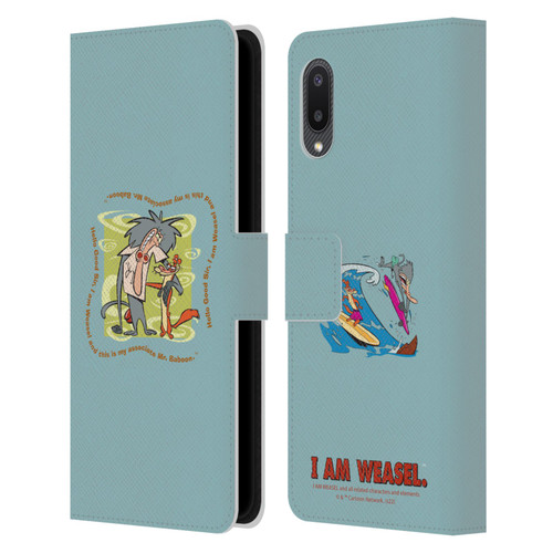 I Am Weasel. Graphics Hello Good Sir Leather Book Wallet Case Cover For Samsung Galaxy A02/M02 (2021)