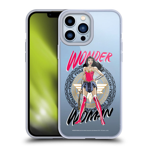 Wonder Woman DC Comics Graphic Arts Shield 3 Soft Gel Case for Apple iPhone 13 Pro Max & MagSafe