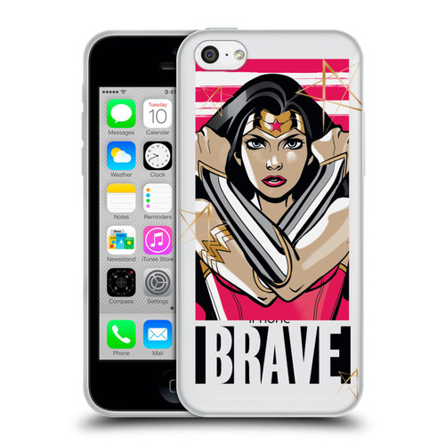 Wonder Woman DC Comics Graphic Arts Brave Soft Gel Case for Apple iPhone 5c