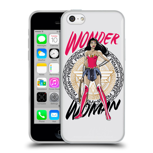 Wonder Woman DC Comics Graphic Arts Shield 3 Soft Gel Case for Apple iPhone 5c