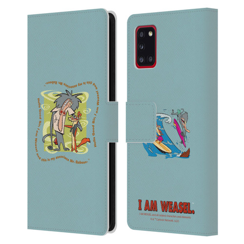 I Am Weasel. Graphics Hello Good Sir Leather Book Wallet Case Cover For Samsung Galaxy A31 (2020)