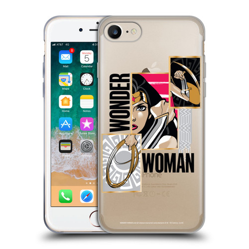 Wonder Woman DC Comics Graphic Arts Weapons Soft Gel Case for Apple iPhone 7 / 8 / SE 2020 & 2022
