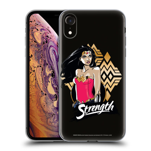 Wonder Woman DC Comics Graphic Arts Strength Soft Gel Case for Apple iPhone XR