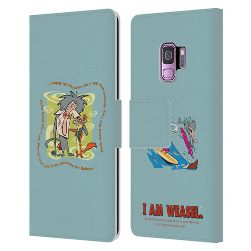 I Am Weasel. Graphics Hello Good Sir Leather Book Wallet Case Cover For Samsung Galaxy S9
